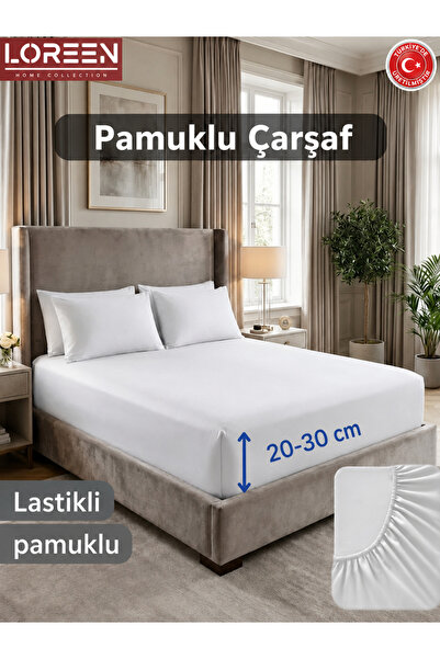 Pamuklu, Lastikli Çarşaf, Ranforce Kumaş