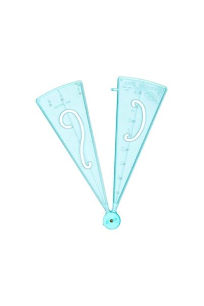 Tala Șablon reglabil pentru decorarea torturilor, din plastic, albastru