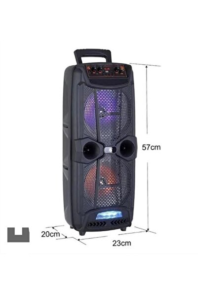 ErginGroup Şarjlı Taşınabilir Fm Destekli Karaoke Mikrofonlu Bluetooth Speaker Mevlüt Cami Toplantı Parti Anfi Hoparlörü Ses Sistemi