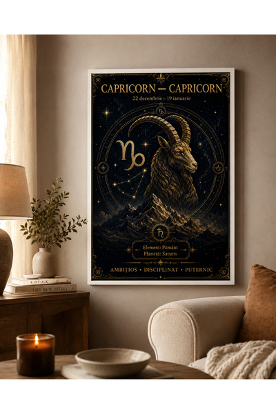 Miutic Print Studio Tablou Zodia Capricorn – Capricorn, Tablou Decorativ Zodi...