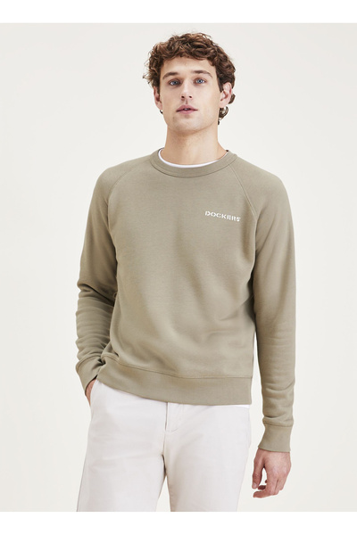 Dockers Yuvarlak Yaka Bej Erkek Sweatshırt A1104-0055