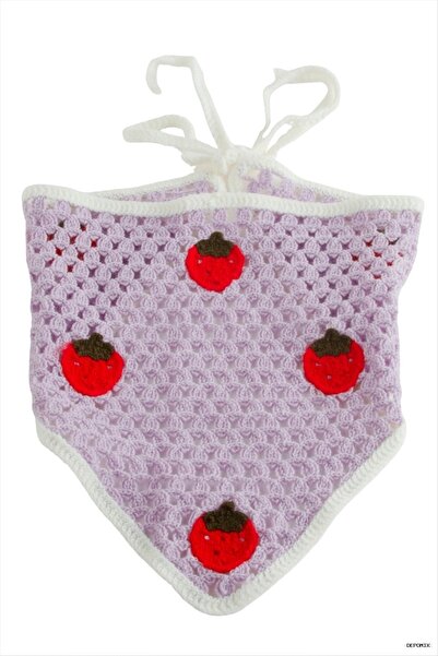 ZERO LAND Dpmix-Hb Strawberry Knitted Bohemian (204947) Bandana Lilac