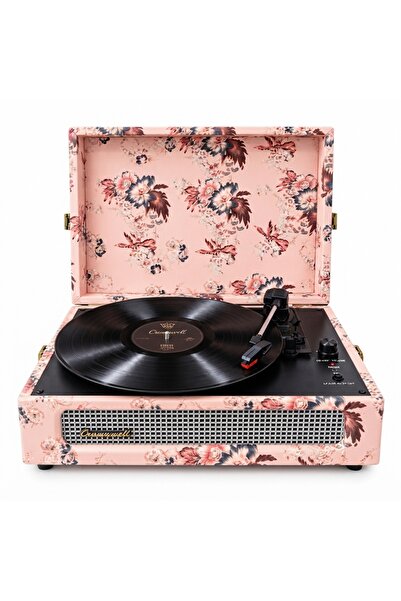 pazard Vintage Çiçek Desenli Bluetoothlu Pikap, 3Hızlı (33/45/78 RPM)