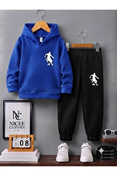 Generic Brand SET TRENING PENTRU COPII UNISEX (ALB CU IMPRIMARE FIRE DE FOC P...
