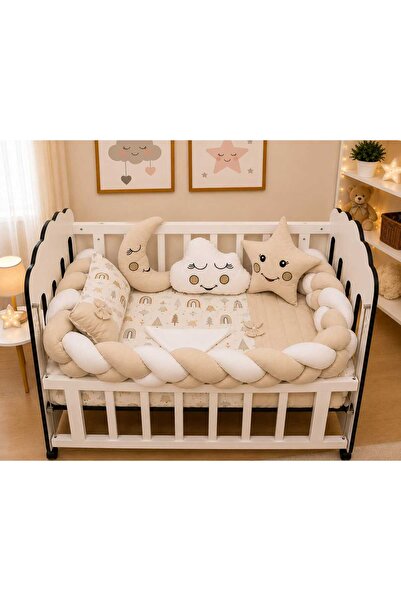 JULYA KİDS Cotton Knitted Baby Sleeping Set 7 Pieces – 60X120 cm Knitted Edge...
