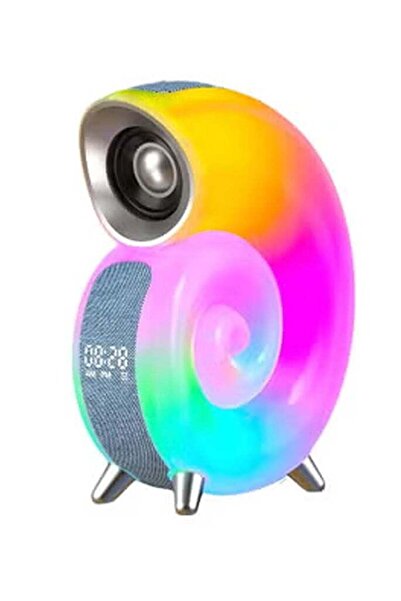 Generic Conch Smart RGB Atmosphere Light Bluetooth Speaker Alarm Clock Wake-u...