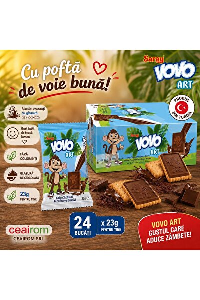 Saray VOVO PETIT BISCUITS CHOCOLATE GLAZED 23GR 24PCS