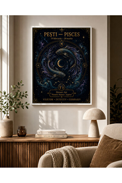 Miutic Print Studio Tablou Zodia Pești – Pisces, Tablou Zodiacal Decorativ