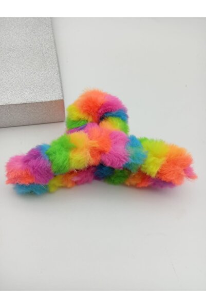 Glamluxe Colorful Rainbow Plush Design Soft Buckle Clasp