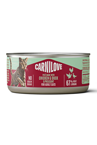 Brit Care Carnilove Cat Can Pate Chicken & Duck & Pheasant 100 g
