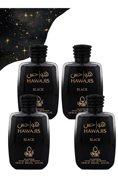 Al aqeeq 4 Pieces Hawajis Black Perfume 100ML