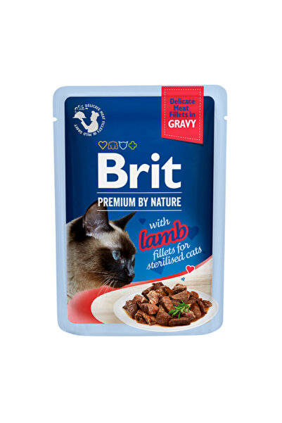 Brit Care Brit Premium by Nature Cat Деликатни филета в сос с агнешко за стер...