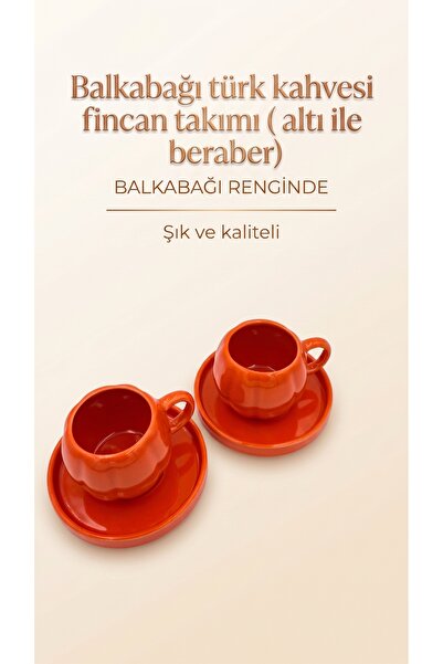 VizyonumVar Concept Balkabağı Tasarımlı Türk Kahvesi & Kahve Fincan Takımı - ...