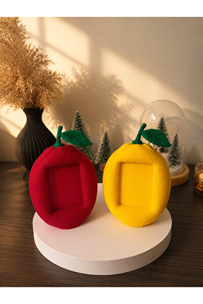 MSVstudio3d 3D Baskı Meyve Tasarımlı Polaroid Fotoğraf Çerçevesi - Kırmızı ve...