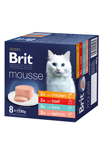 Brit Care Brit Premium by Nature Cat Mousse MultipCk Mix 8x85 g