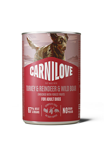 Brit Care Carnilove Dog Can Pate Turkey & Reindeer & Wild Boar 400 g
