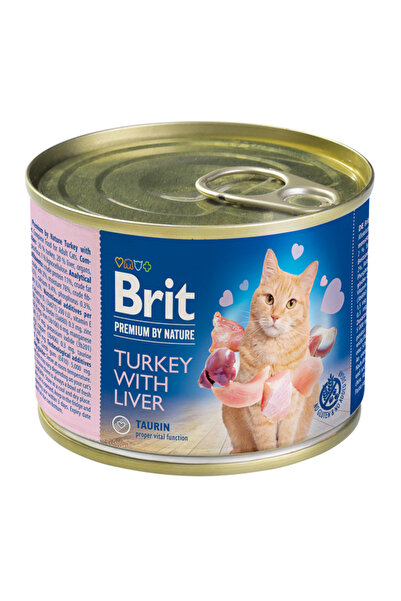 Brit Care Brit Premium By Nature Котешка храна с пуйка и черен дроб 200 г
