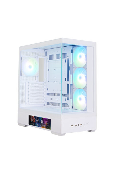Zalman CARCASA "P40 DS", middle tower, gaming, fara sursa, suporta 10xfan, 4x...