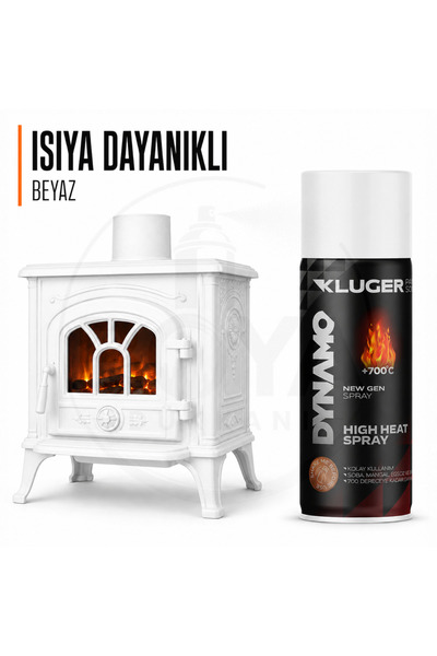 DYNAMO YÜKSEK ISIYA DAYANIKLI SPREY BOYA BEYAZ 700° - SOBA BOYASI-EGZOZ BOYASI-RADYATÖR BOYASI-MANGAL BOYASI