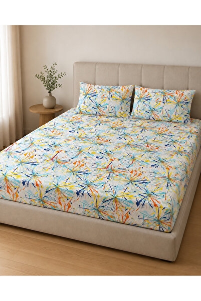 H&F Trendline King Size Double Elastic Sheet Set 180X200 cm + 2 Pieces 50X70 ...