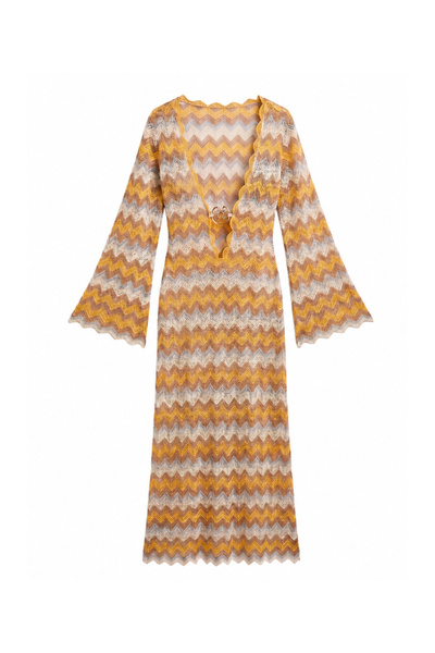 Eclectic Çok Renkli Kadın V Yaka Regular Fit Elbise p-0218107