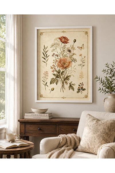 Miutic Print Studio Tablou Decorativ Botanical Vintage Garden – Tablou Floral...