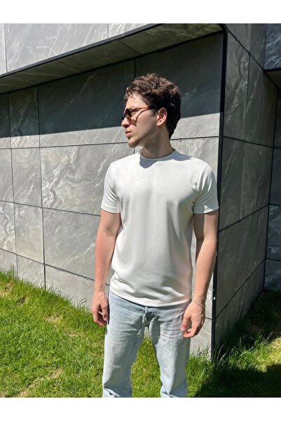 Beyaz Fitted Tshirt - Soft Touch Modern Fit