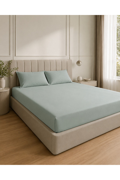 H&F Trendline King Size Double Elastic Sheet Set 180X200 cm + 2 Pieces 50X70 ...