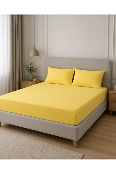 H&F Trendline King Size Double Elastic Sheet Set 180X200 cm + 2 Pieces 50X70 ...