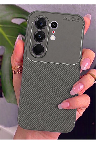Rivor Tecno Camon 50 Ultra Uyumlu Kılıf Kamera Korumalı Darbe Emici Karbon De...