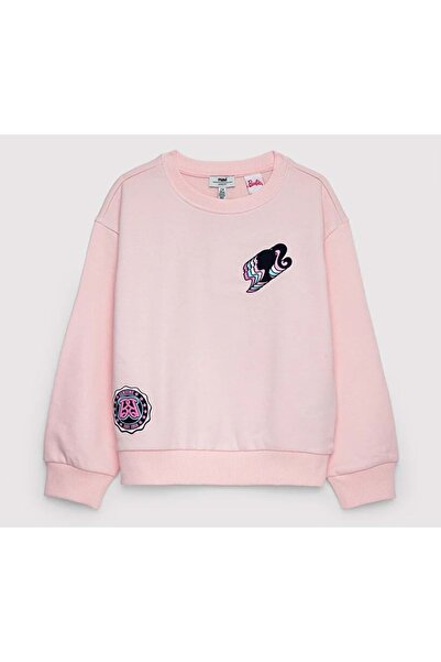 Mavi M7S10209 Barbie Printed Girls' Sweatshirt Pudra