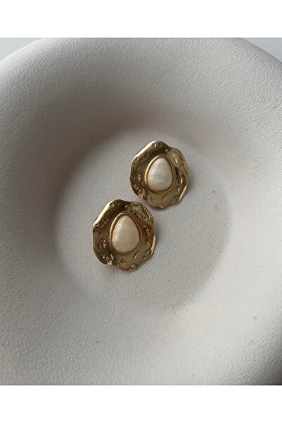 Alaçatı Cream Design Trend Women's Earrings
