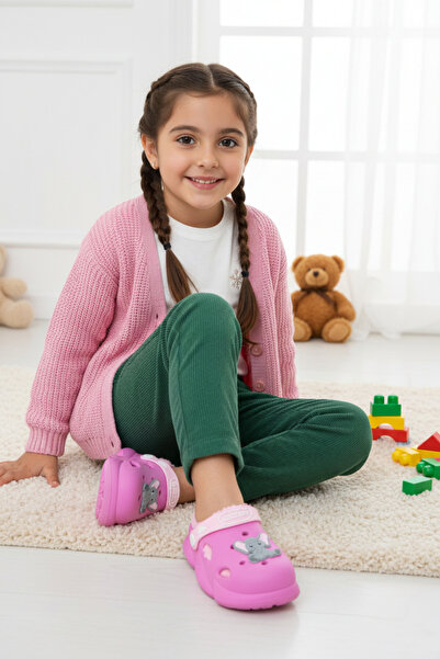 GEZER 16204 Girl's Winter Eva Plush Home Garden Nursery Slippers Sandals