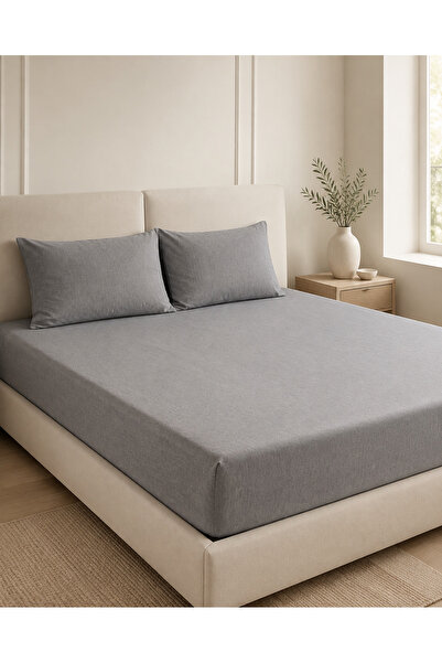 H&F Trendline King Size Double Elastic Sheet Set 180X200 cm + 2 Pieces 50X70 ...