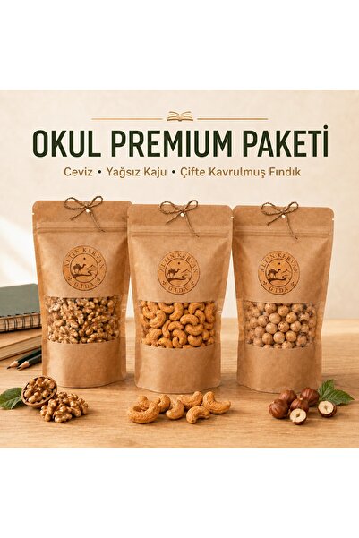 Altın Kervan Gıda Okul Beslenme Paketi - Ceviz 100 Gram / Yağsız Kavrulmuş Ka...