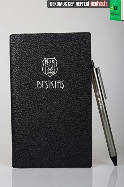 Beşiktaş x Декомус Лицензиран бележник А6 от изкуствена кожа и химикалка