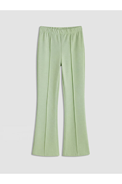 LC Waikiki Lcw Kids Green Spanish Leggings for Girls with Soft Touch Leggings...