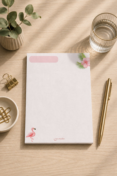 Aysutudio Flamingo Temalı A5-Notepad-Not Defteri-Bloknot