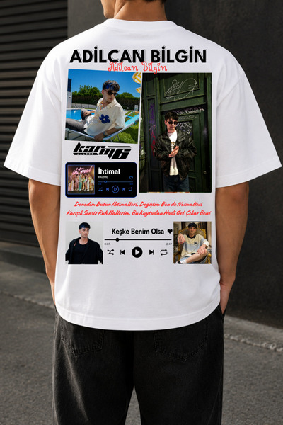 shidumanlar KARM6 Adilcan Bilgin Unisex T-shirt Özel Tasarım Baskılı Oversize...