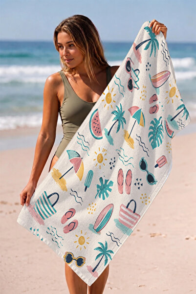 Valerine Life Prosop de plajă 70x140cm Piscină Spa Sauna Sport Bumbac Absorba...