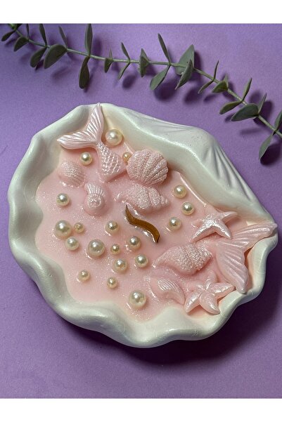 NOVA CANDLE & SOAP Pembe Kuvars Istiridye Mum