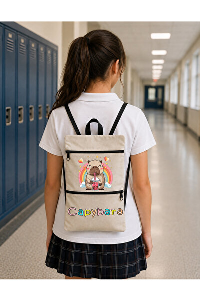 lovver Capybara Design Canvas Premium Quality Premium Print College School Ba...