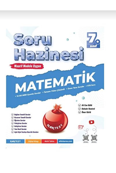 Nartest Yayınları 7.SINIF YENİ MAARİF MODEL Matematik Soru Hazinesi 2027