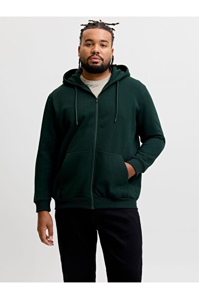 Jack & Jones Plus Kapuzenjacke Plus Size Einfarbig Kapuzenjacke