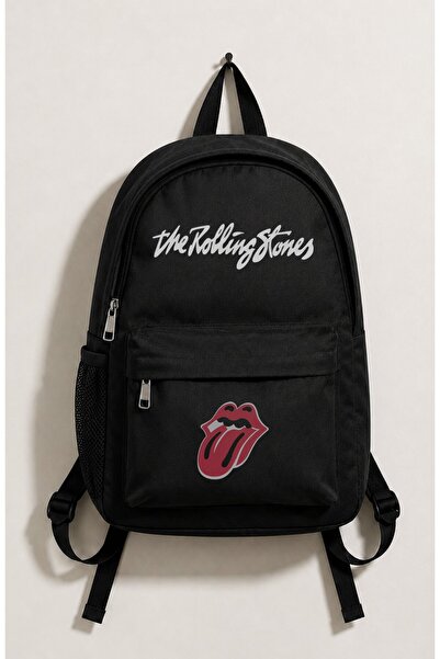 Fuddy Moda حقيبة ظهر مطبوعة للجنسين من The Rolling Stones، حقيبة مدرسية ذات ط...