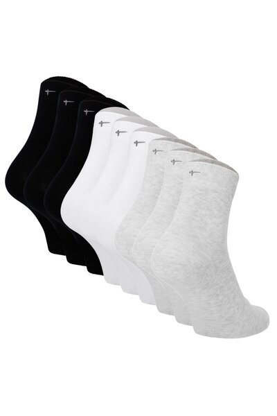 Tamaris Damen Socken, 9er Pack - Comfort Cotton Socks, Crew Socken, einfarbig