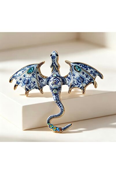 LWP Shop Blue Blanc Ejderha Broş