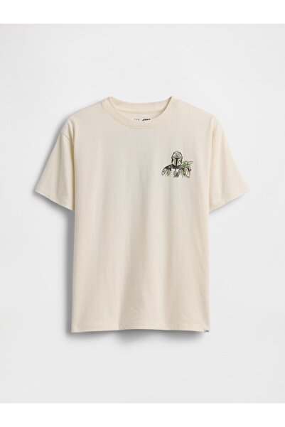 GAP Erkek Çocuk Krem Star Wars Relaxed Grafik Baskılı T-Shirt