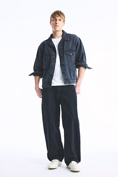 DeFacto Barrel Fit Stitched Detail Jean Trousers H2975Ax26Au