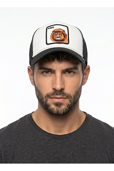 STELLA VESTİNO Men's Animal Emblem Mesh Trucker Hat - Adjustable Summer Sport...